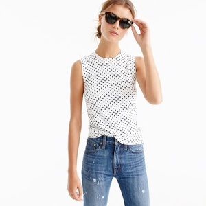 J Crew Jackie Cotton Shell in Dot